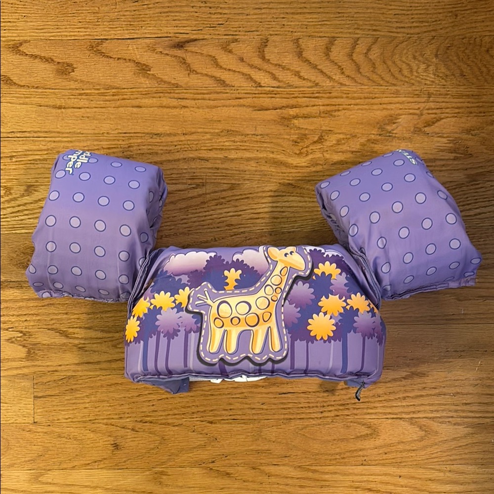 Stearns Puddle Jumper Purple Kids Swim Vest with Giraffe Design (30-50lbs)
